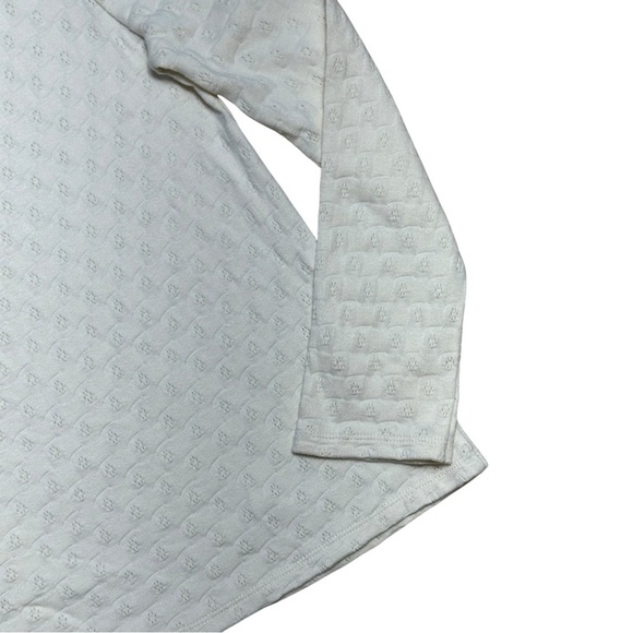 LoveShackFancy Ivory Stretch Knit Long Sleeve Top Womens S - Picture 3 of 7